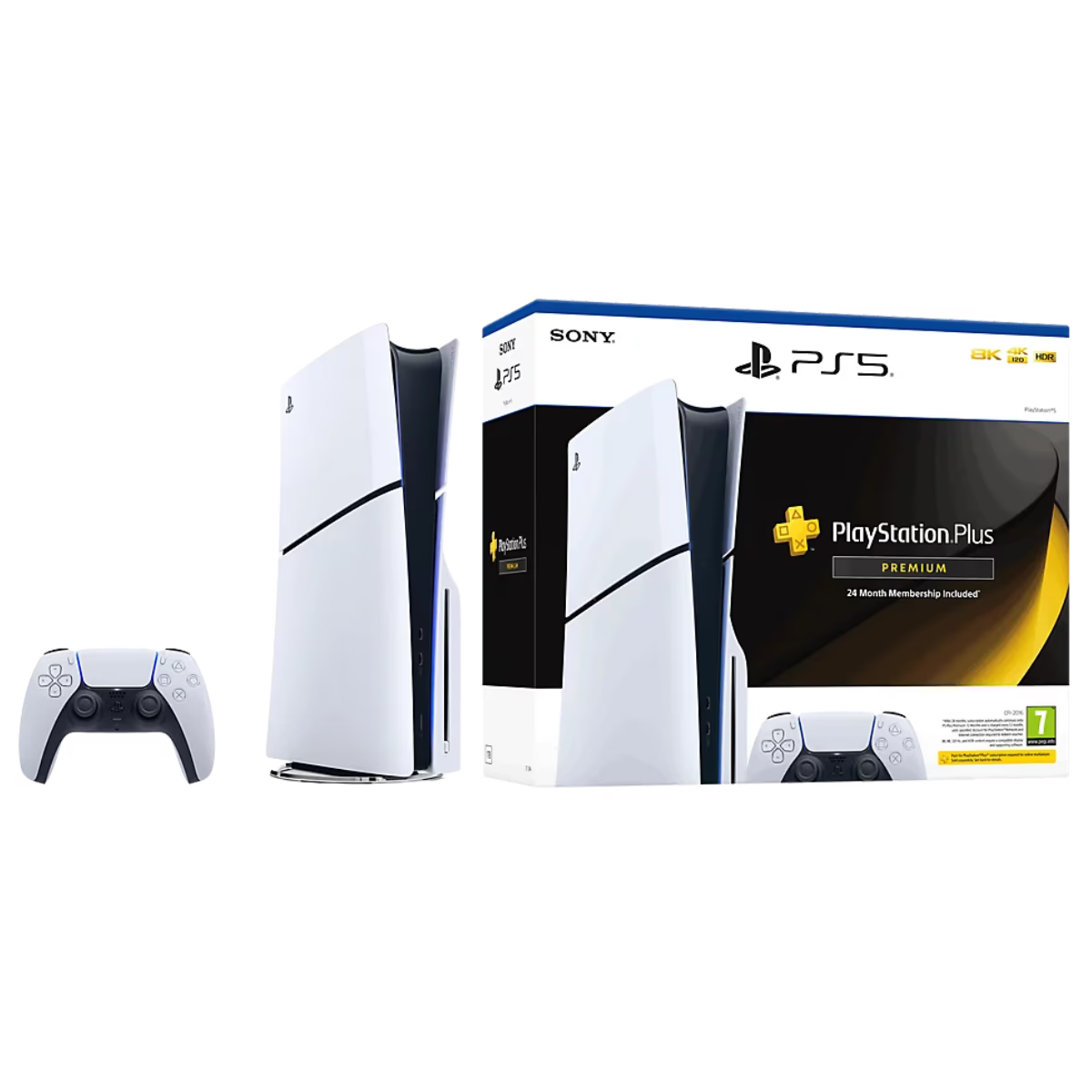 PlayStation 5 Slim Premium Plus Disc Edition Next-Gen Gaming Console with Ultra Performance & 4K Entertainment