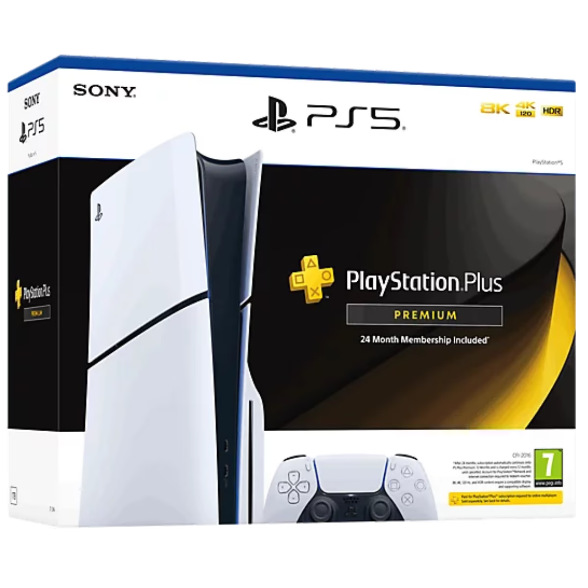 PlayStation 5 Slim Premium Plus Disc Edition Next-Gen Gaming Console with Ultra Performance & 4K Entertainment